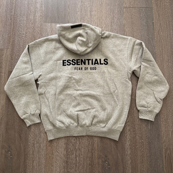 New Essentials Fear of God Hoodie Dark Oatmeal - Picture 5 of 5